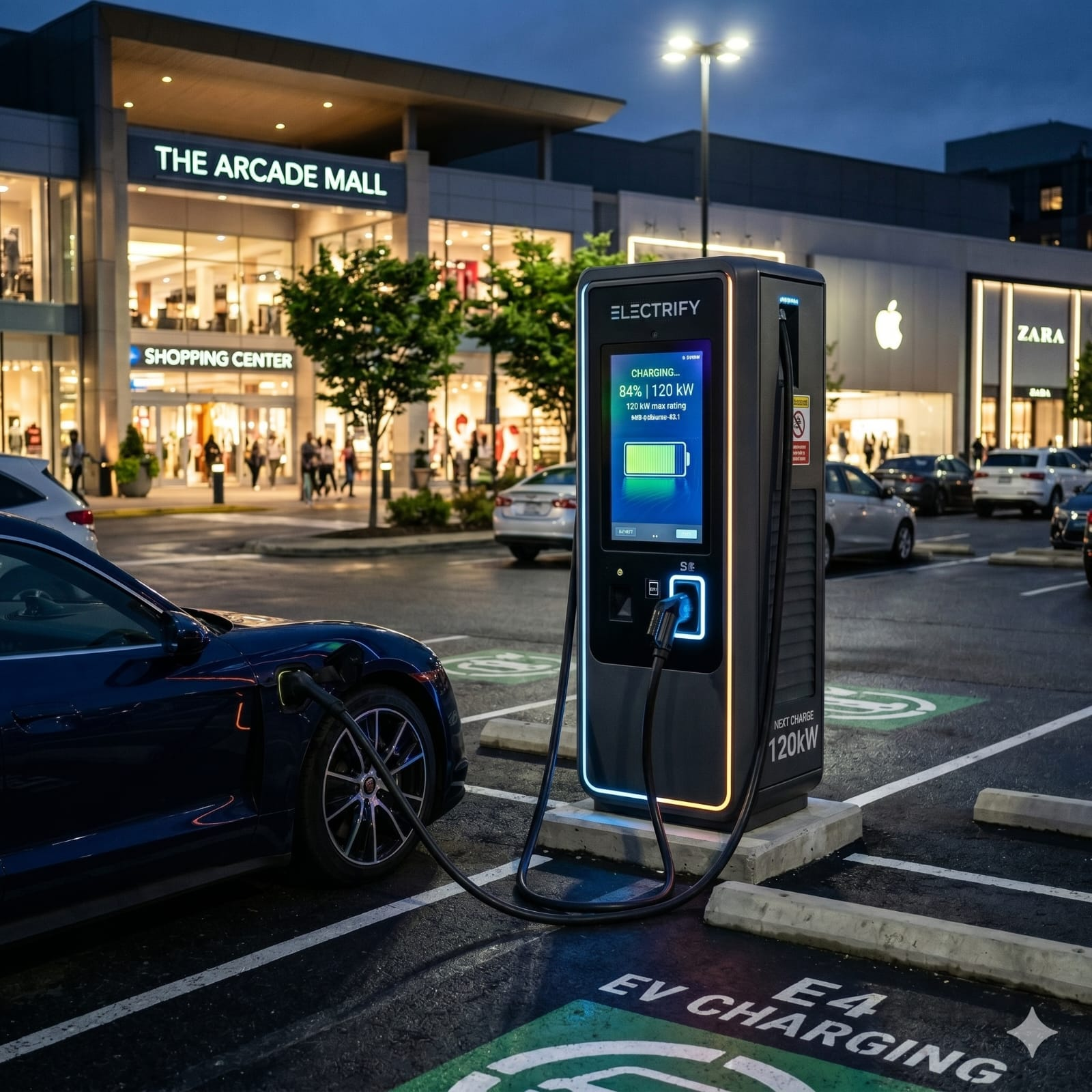 120 kW DC fast EV charger for public charging hubs — Thunder EV Charging Hub
